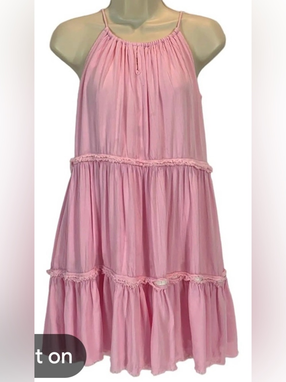 Nordstrom Pink Tiered Sleeveless Dress